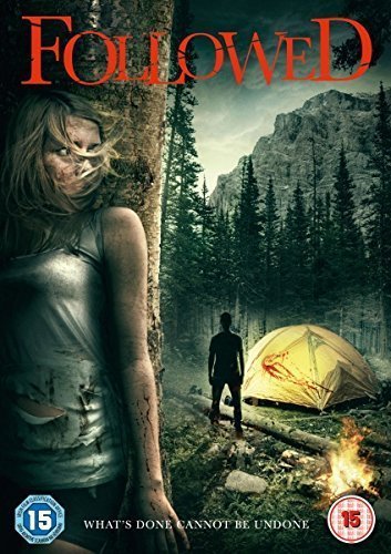 Followed" DVD cover: woman, forest, tent, and a lone figure in a dark landscape.