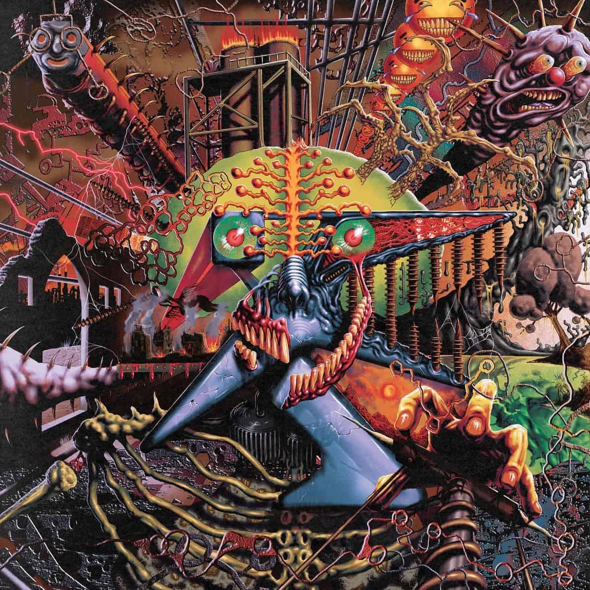 Vinyl record of FOMIES' album "LIMINALITY" with dark, abstract cover art.