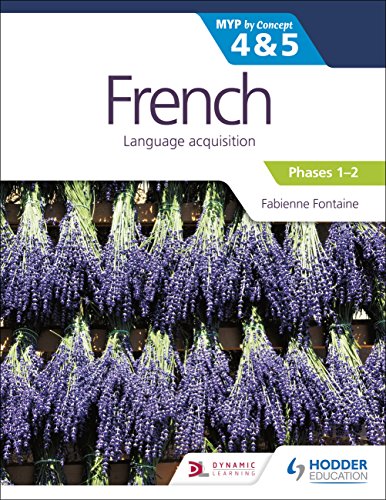 French textbook cover with lavender image, for IB MYP 4&5 students.