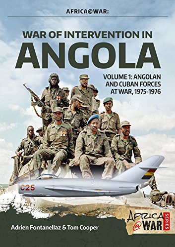 Book cover: soldiers in Angola, 1975-1976, with a small airplane.