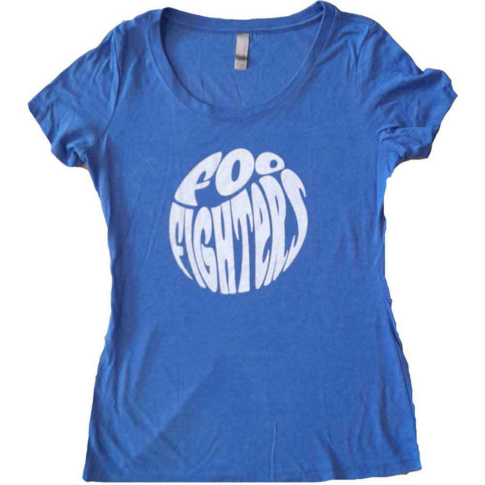 Ladies’ large black Foo Fighters t-shirt with a vintage 70s-style logo.