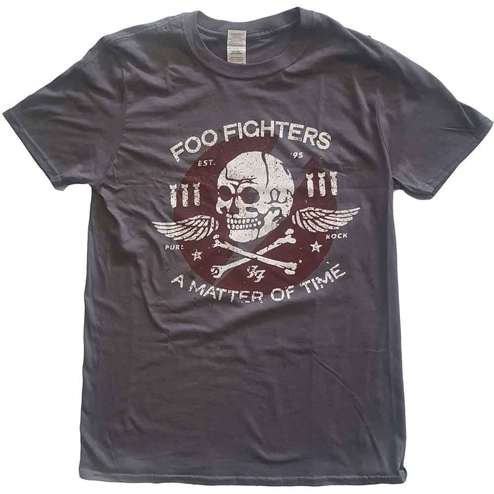 Black Foo Fighters t-shirt featuring album art from “A Matter of Time,” size small.