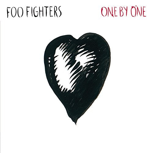 Foo Fighters “One By One” vinyl album cover with a black heart.