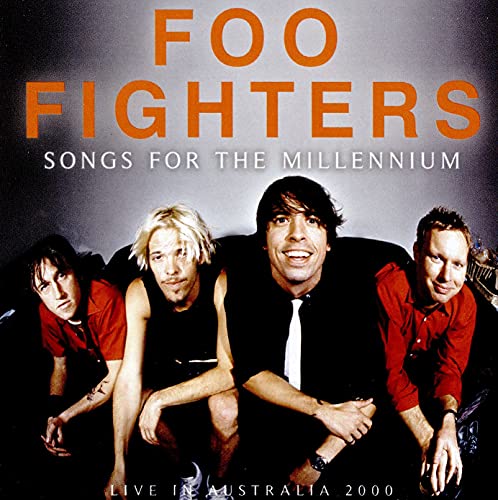 Foo Fighters album cover featuring the band in a casual pose.
