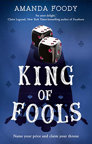 Book cover: "King of Fools" with dice and playing card motifs.