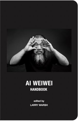 Black book cover featuring artist Ai Weiwei in a black and white portrait.