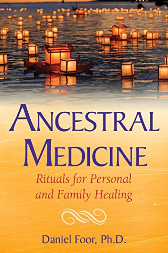 Book cover: “Ancestral Medicine” with glowing lanterns on water.