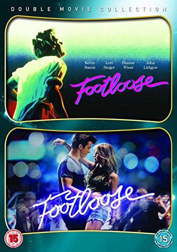 DVD cover for "Footloose" featuring dancing figures and cast names.