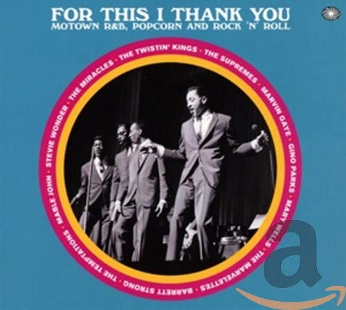 CD cover featuring a black and white photo of Motown artists performing.