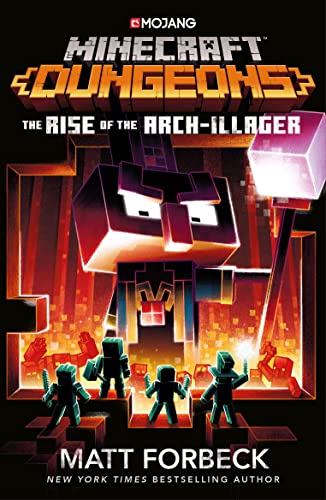 Minecraft Dungeons book cover featuring the Arch-Illager and hero characters.