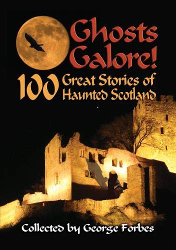 Book cover: "Ghosts Galore!" with a haunted castle and full moon.