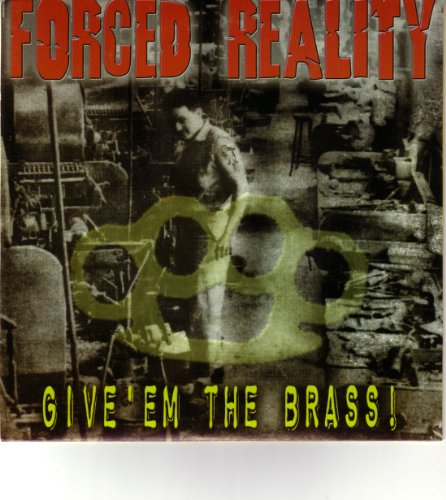 Forced Reality album cover: a man in a workshop with green overlay.
