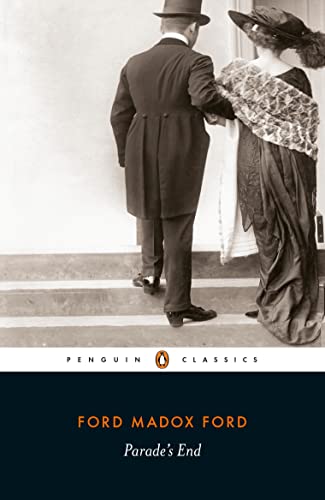 A man in a top hat and a woman in a hat walking up stairs.