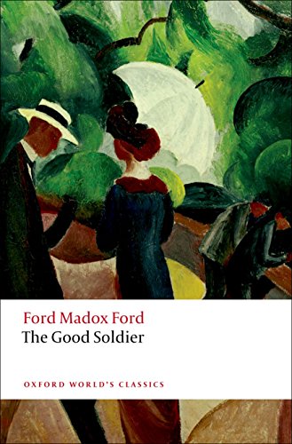Book cover showing an impressionist painting of figures in a park with white text.