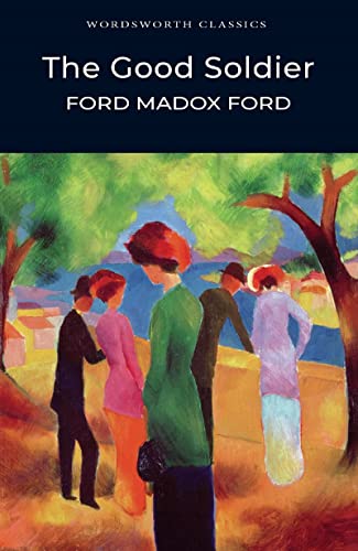 Book cover of The Good Soldier featuring an impressionist painting of people outdoors.