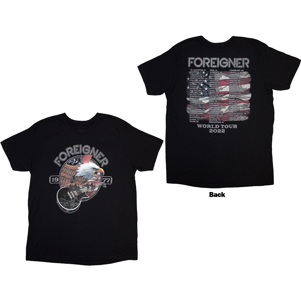 Dark t-shirt with a white eagle graphic, size small.