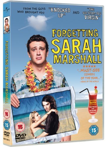 DVD cover for "Forgetting Sarah Marshall" featuring Jason Segel in Hawaii.