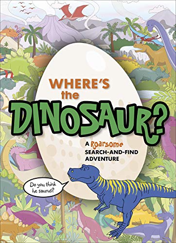 Book cover with dinosaurs hidden in a lush, colorful jungle scene.