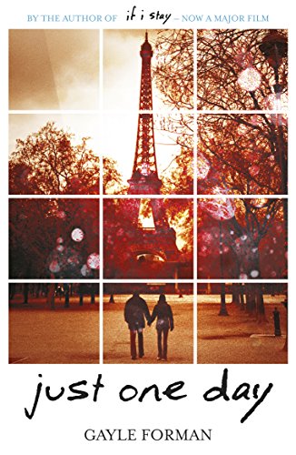 Book cover with a collage of Paris scenes and a couple holding hands.