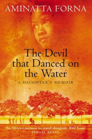 Book cover: portrait of a young woman over an orange, blurred landscape.