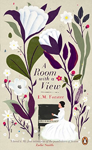 Book cover: “A Room with a View” by E.M. Forster, floral design.