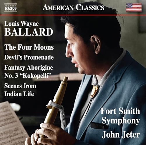CD cover featuring composer Louis Wayne Ballard with a flute.