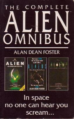 Book cover for The Complete Alien Omnibus by Alan Dean Foster with three book covers.