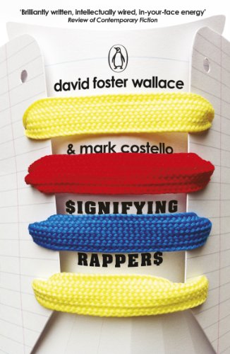 Book cover: "Signifying Rappers" by Wallace & Costello, with colorful laces.