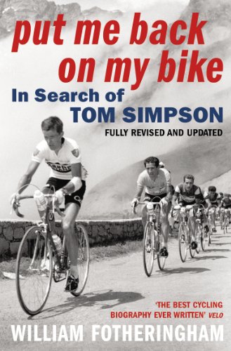 Book cover featuring cyclist Tom Simpson in a black and white race photo.