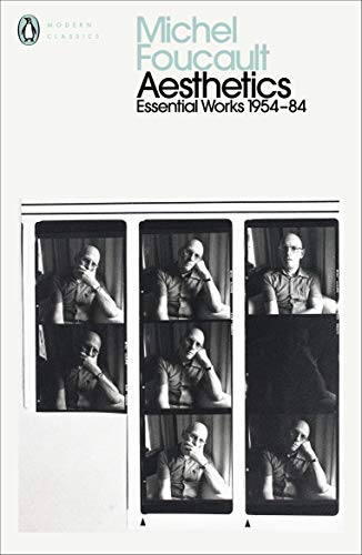 Book cover featuring Michel Foucault’s portrait in a grid of black and white photos.