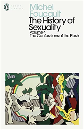 Book cover for The History of Sexuality Volume 4 with abstract, colorful geometric illustration.