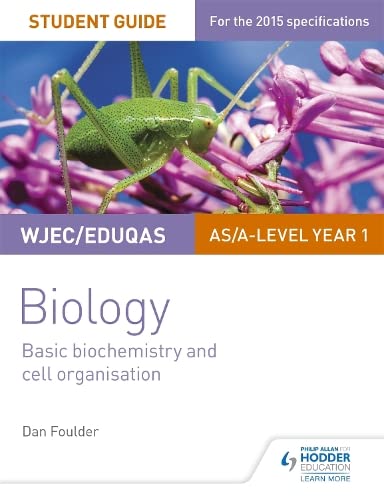Biology student guide cover with a grasshopper on purple flowers.