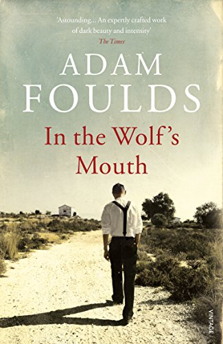 Book cover: man walking away on a dusty road, title "In the Wolf's Mouth".