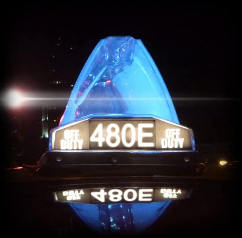 CD cover with illuminated taxi cab light and “480E” text.