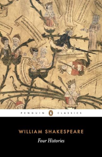 Book cover for "Four Histories" by William Shakespeare, featuring historical figures.