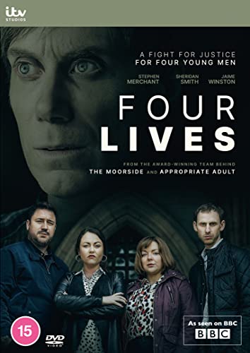 DVD cover for "Four Lives" featuring cast portraits and a somber tone.