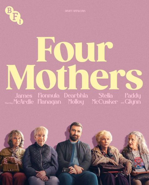 “Four Mothers” Blu-ray cover featuring five actors seated in a row.