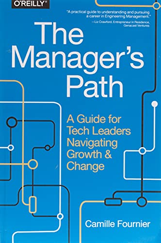 Blue book cover with white text: “The Manager’s Path” by Camille Fournier.