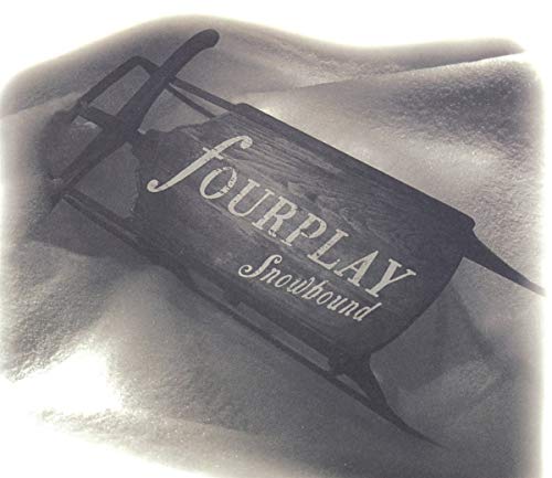 Black and white CD cover with a wooden sled in snow.
