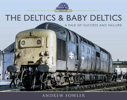 Book cover featuring a large, blue and yellow British diesel locomotive.