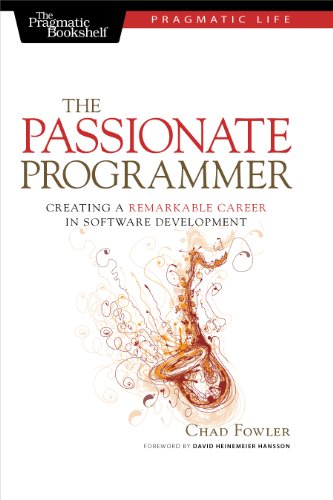 Book cover: “The Passionate Programmer” with saxophone illustration.