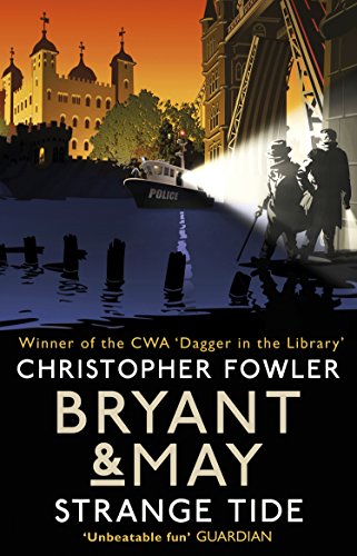 Book cover: detectives silhouetted before Tower Bridge and a police boat.