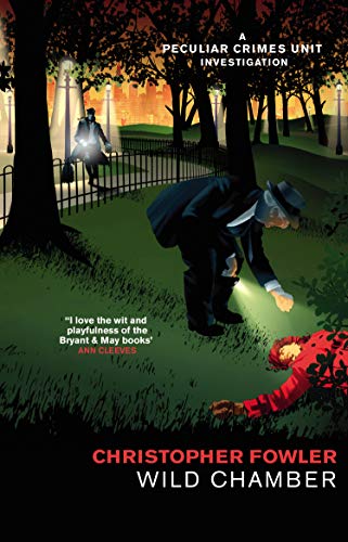 Book cover: two detectives investigate a scene with a red object.