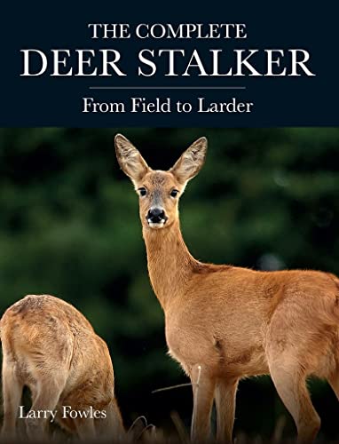 Book cover with deer and hunting gear on a natural background with earthy tones.