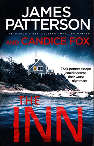 Book cover featuring a grey house by the sea under stormy skies.