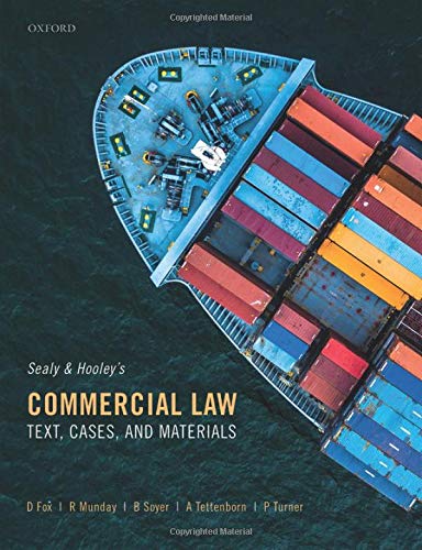 Commercial Law textbook cover with aerial view of cargo ship and containers.