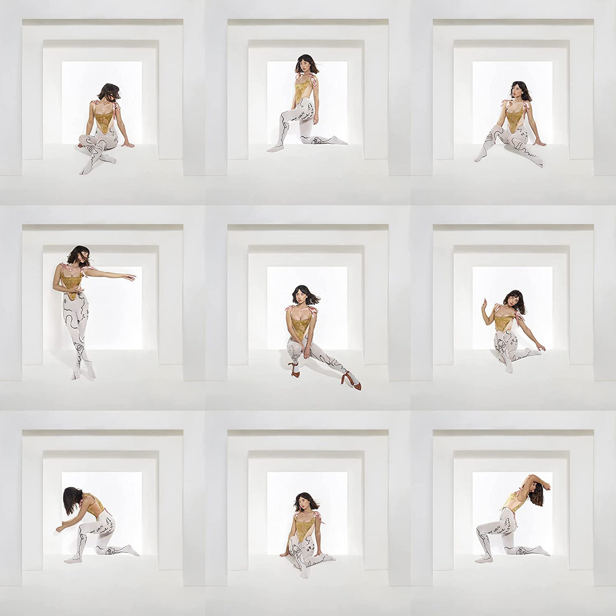 CD cover: Ian Moss, nine framed images of a woman in patterned clothing.