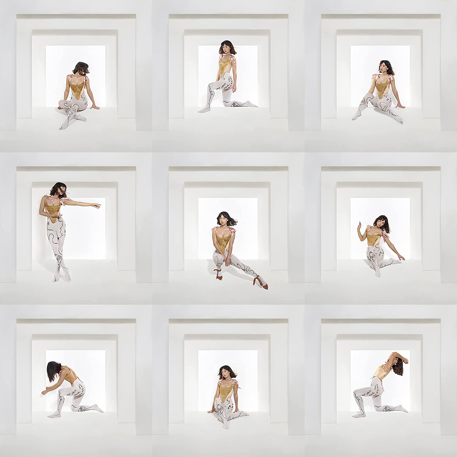 CD cover: Ian Moss, nine framed images of a woman in patterned clothing.