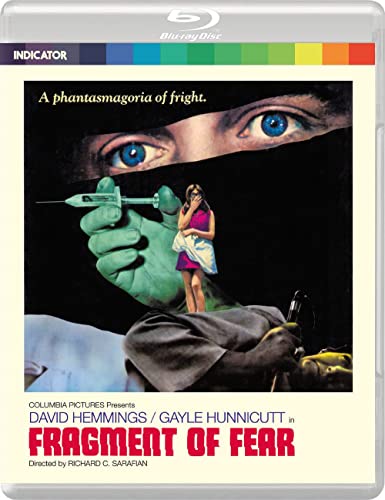 Blu-ray cover art for Fragment of Fear featuring a collage of eyes and hands.