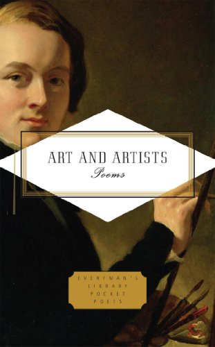 Book cover featuring a portrait of an artist with a central white text box.